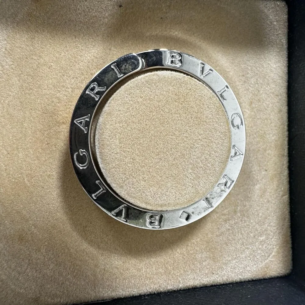 BVLGARI Sterling Silver Detachable Keyring Keychain Made In Italy Box Gift